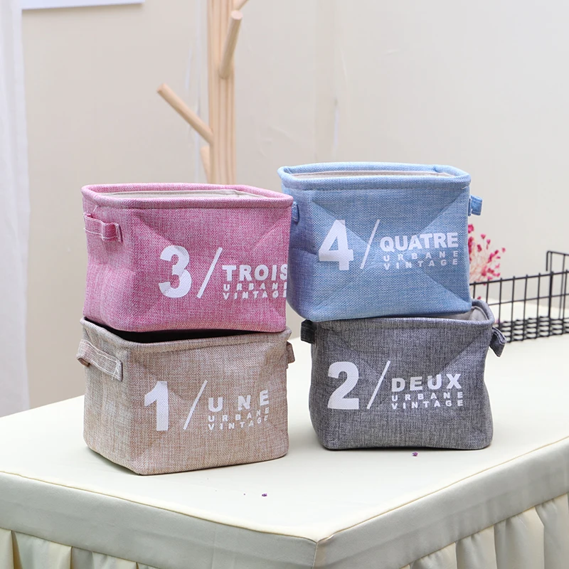 

Desktop Cosmetic storage Organizer Storage bag Portable Toy Storage Box fabric kitchen bathroom Cosmetic Organize hamper 2019