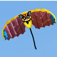 New High Quality 1.4m Pig Dual Line Parafoil Parachute Kites Sports Beach With Kite Handle and String Easy to Fly 1