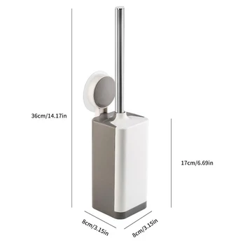 

New Toilet Cleaning Brush Set Toilet Brush And Holder Set Cleaning Tool Suction Cup Type Stainless Steel Cleaning Long Handle Br