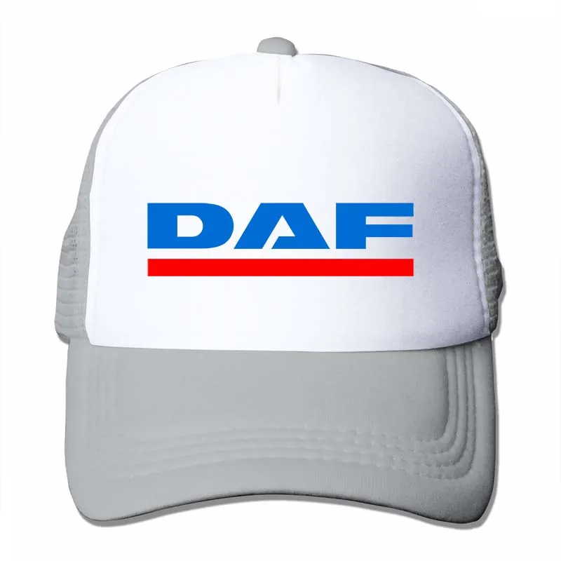 daf vector logo Baseball cap men women Trucker Hats fashion adjustable cap - Color: 4-Gray