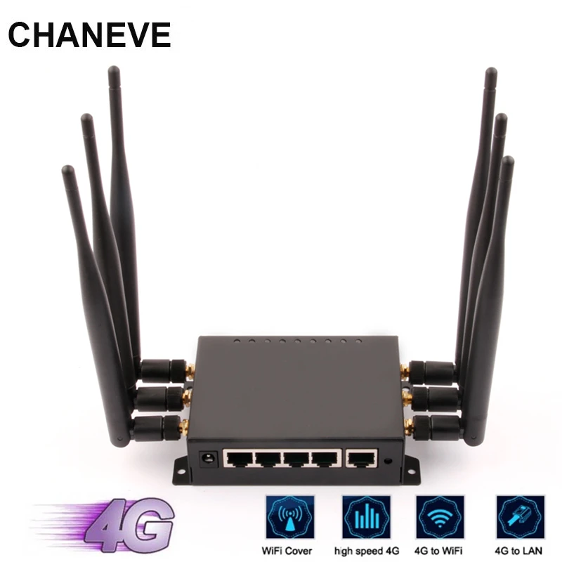 CHANEVE 802.11ac 600Mbps WiFi Router 2.4GHz 5.8GHz Dual Band Wireless Repeater Router LTE 4G Wi Fi Router With Sim Card Slot 4g wifi signal booster