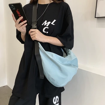 

HOT Original Design Shoulder Bag Women Large-capacity Messenger Bag Student Nylon Messenger Bag Girl Simple Casual Dumpling Bag