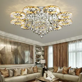 

New Modern Led Crystal Ceiling Lights For Living Room luminaria teto cristal Ceiling Lamps For Home Decoration Free shipping
