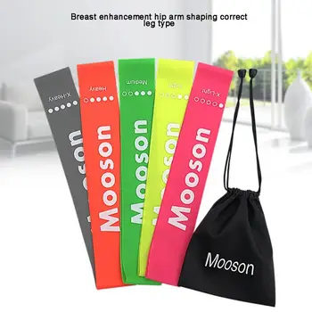 

Five-color Fluorescent Elastic Resistance Band Drawstring Bag Training Fitness Workout Sports Practical Gym Yoga Equipment