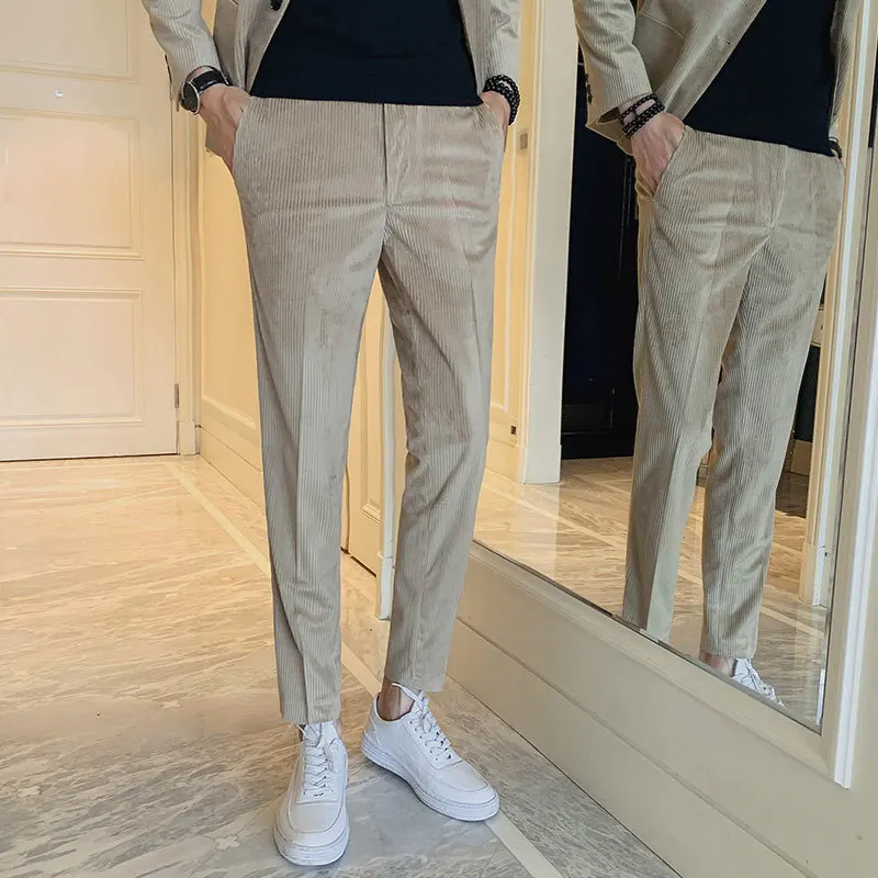 2019 Autumn Corduroy Man Self-cultivation Western-style Trousers Leisure Time Pants Business Affairs Xk204 - P75 2019 Autumn Corduroy Man Self-cultivation Western-style Trousers Leisure Time Pants Business Affairs Xk204 - P75