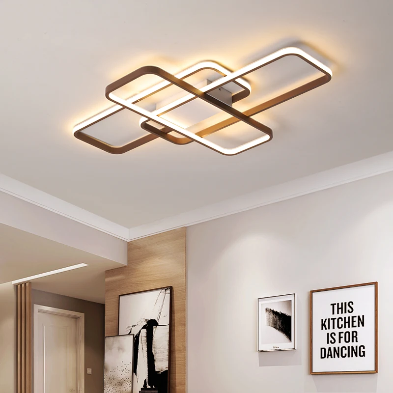

Rectangular Combination Modern LED Chandelier Surface Mount chandelier lighting for Bedroom Living room lampadario led fixtures