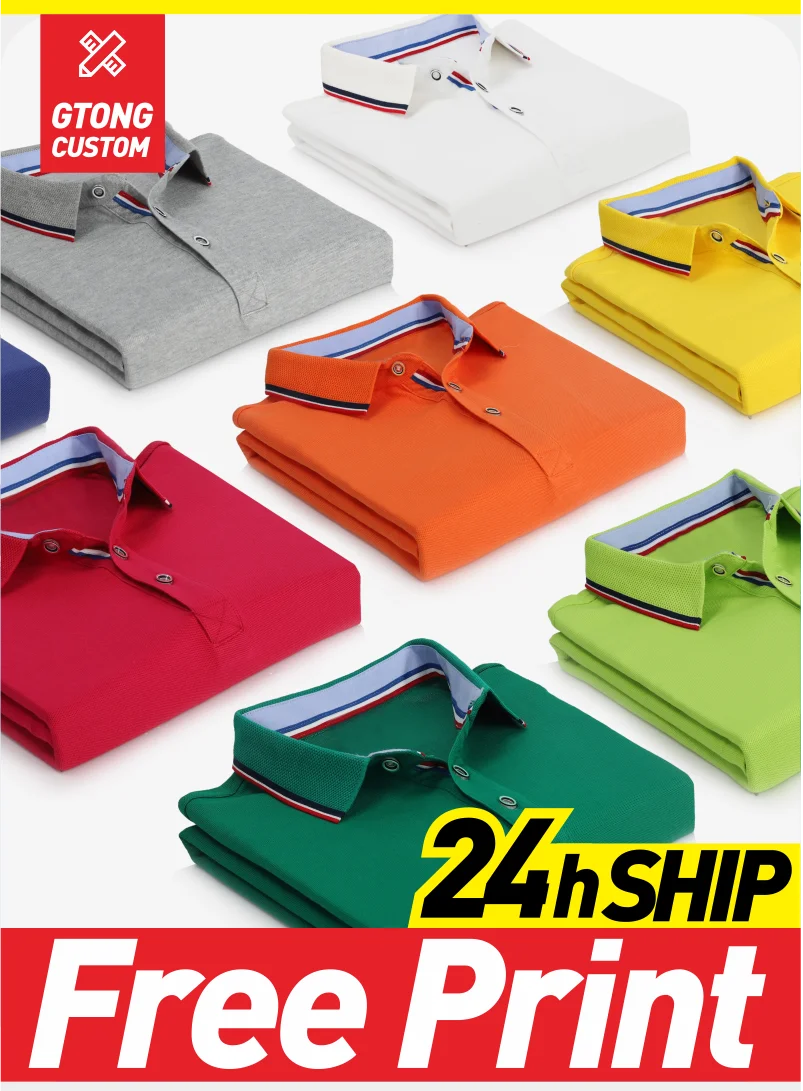 GTONG Custom Tshirt Tops Polo Shirts For Men Diy Logo Summer Work Clothes Print Corporate Culture Shirt Team Employee Printing 11 He9b91623f9d64fc9be8e72c336c2dcb0P