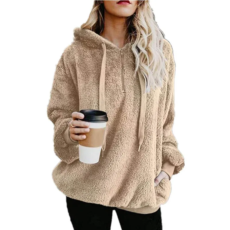 5XL размера плюс, женские толстовки, большие размеры, одноцветная Толстовка Harajuku, больше размера d, флисовая свободная плюшевая куртка, зимняя женская толстовка с капюшоном
