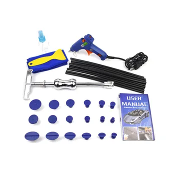 

34Pcs Paintless Dent Removal Kit Slide Hammer With 18Pcs Glue Puller Tabs And Glue Gun Glue Sticks For PDR Tools