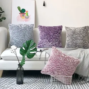 

Velvet Pillow Case Sofa Car Throw Cushion Protective Cover Soft Home Living Room Bedroom Hotel Office Decor Breathable