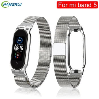 

Milanese Metal Wristband Wrist Strap For mi band 5 Mi5 Bracelet Miband 5 Magnetic Correa Strap For Xiaomi Mi band 5 accessories