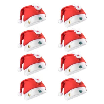 

8Pcs Party Use Hat Christmas Hat Fashion Cap Christmas Decor Hat for Christmas