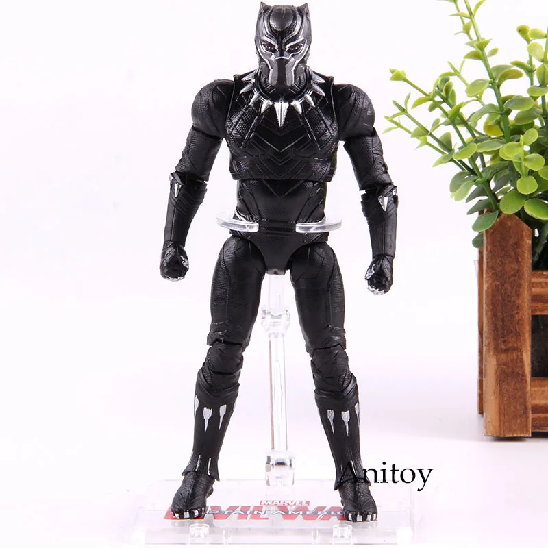 Фигурка Marvel Черная пантера игрушки Marvel ПВХ Черная пантера Коллекция Подарочные модельные игрушки 17 см