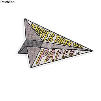 

20pcs/lot A3639 Patchfan Cartoon Cute Paper plane Iron On Embroidered Clothes Patches For Clothing Stickers For DIY Gifts