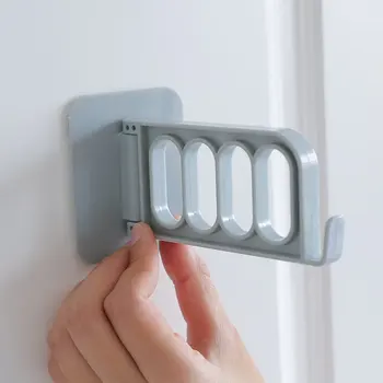

Non-marking plastic hanger hook Wall-mounted clothes storage rack Wall multi-function folding sticky hook
