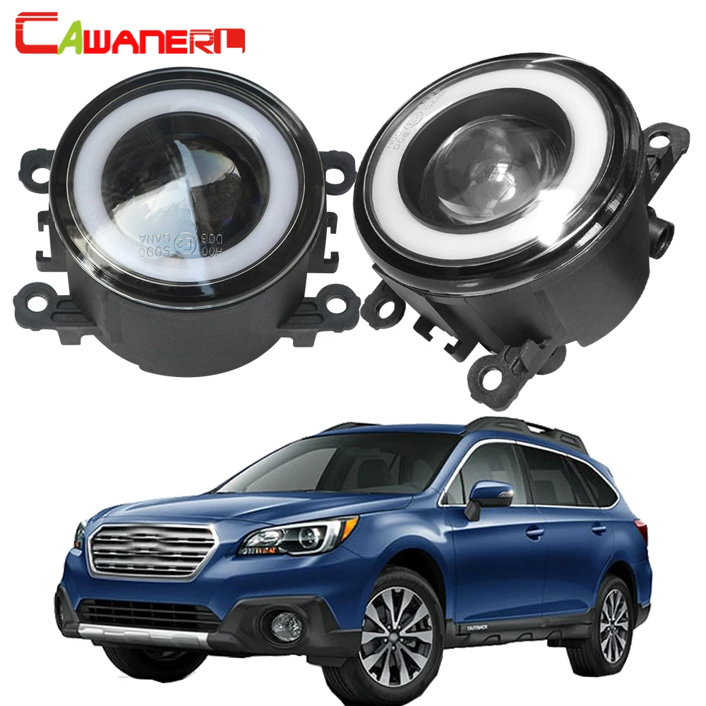 Cawanerl For Subaru Outback 2010 2011 2012 Car H11 LED Fog Light COB Angel Eye Daytime Running Lamp DRL 30W 3000LM 12V 2 Pieces |