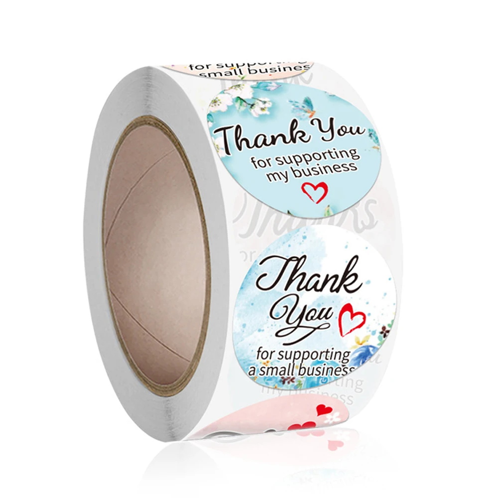 

50-500pcs Thank you for supporting my small business sticker handmade sticker gift packaging sealed label