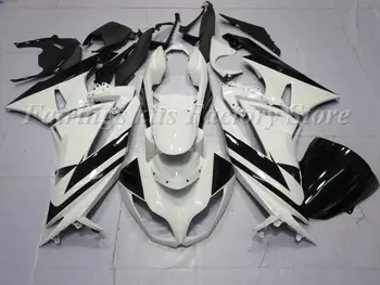 

4 Gifts New ABS Motorcycle Fairing Kit fit for Kawasaki Ninja ZX6R 636 2009 2010 2011 2012 ZX-6R 09-12 custom Black White Nice