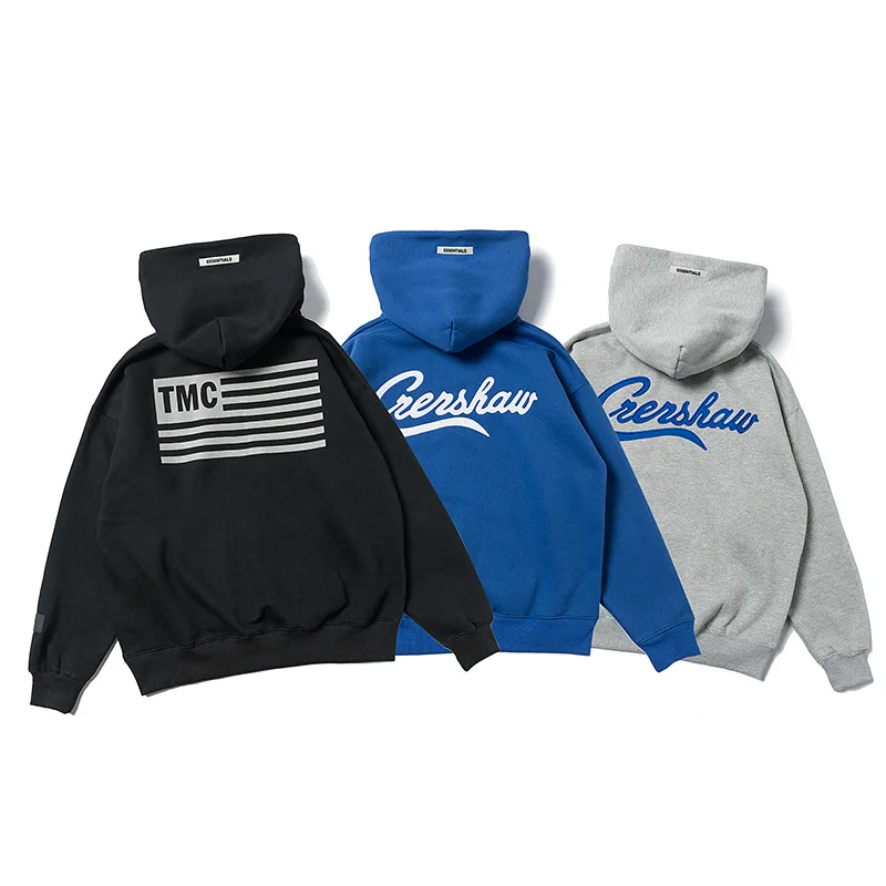 Двусторонняя Толстовка Kanye WEST Essentials Мужская свободная куртка в стиле хип-хоп