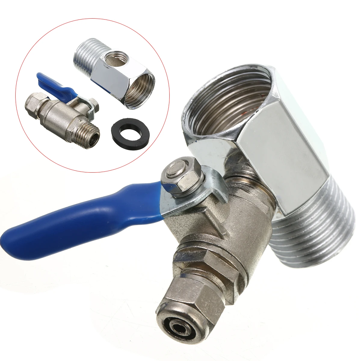 

1/2'' To 1/4'' Valve Ball Valve Tee Connector Quick Connect RO Feed Water Adapter Valve Garden Faucet Tap Plumbing Hardware