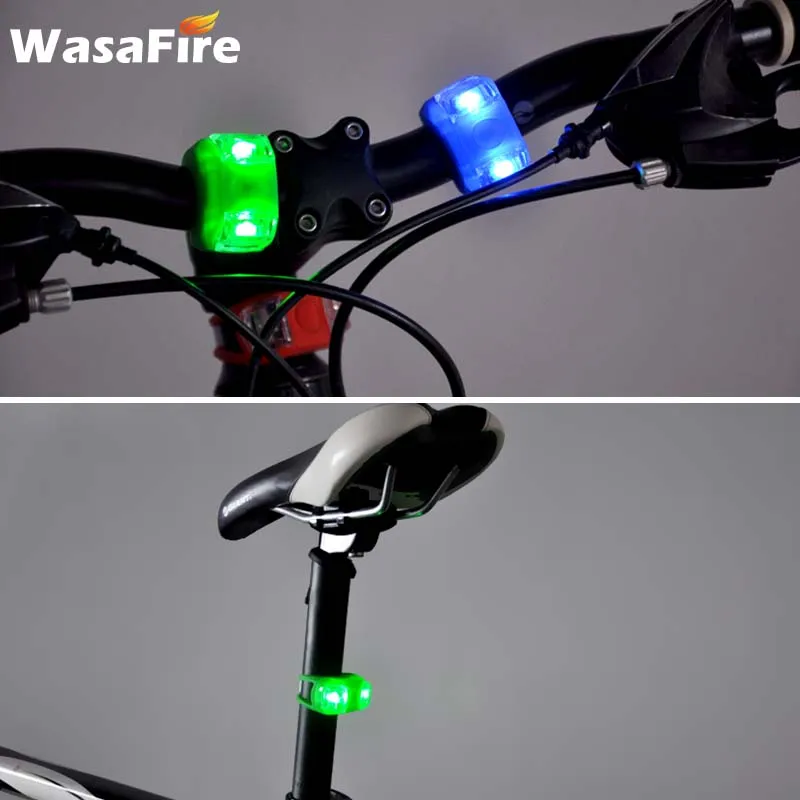 WasaFire Silicone Mini Bicycle Light LED Night Safety Warning