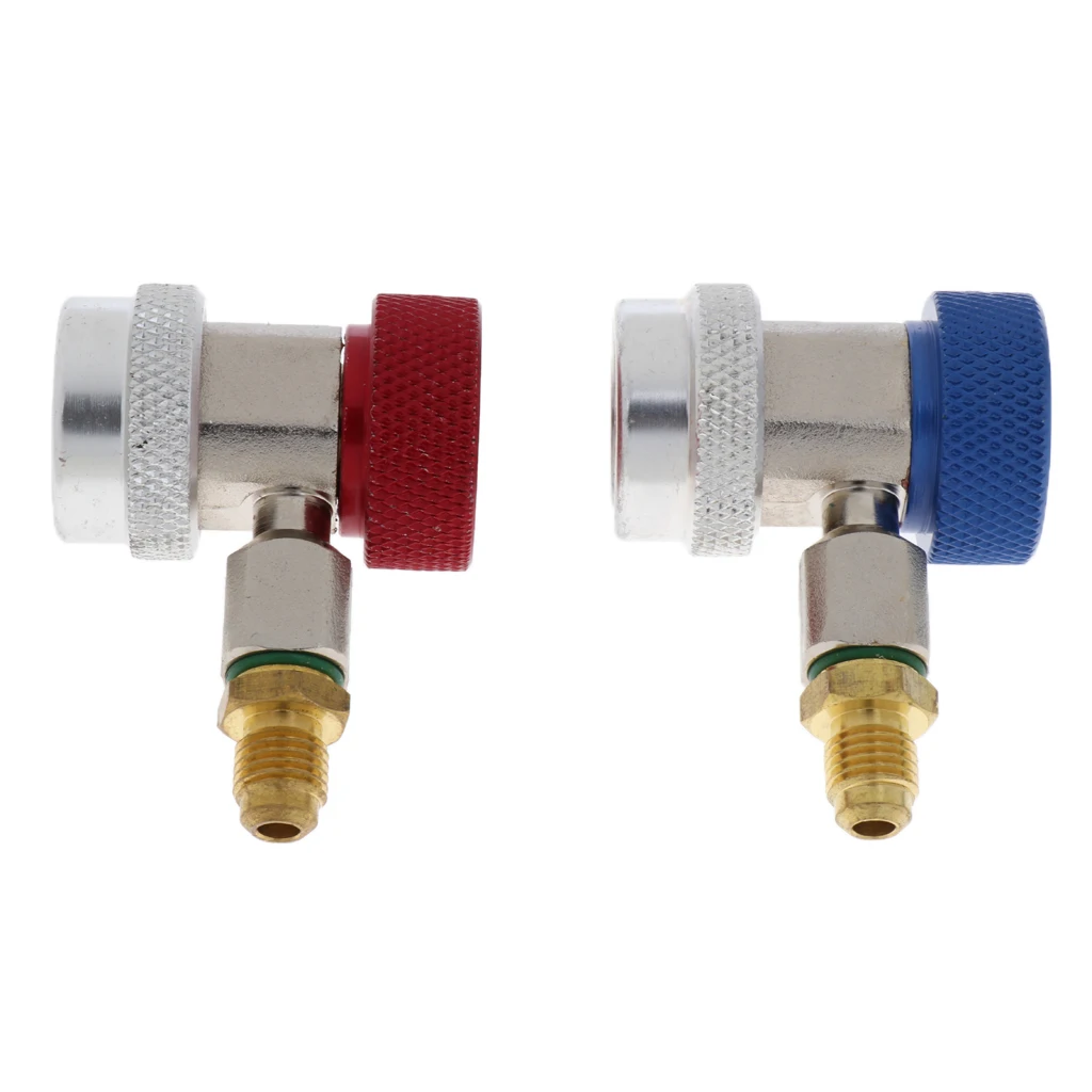 2Pcs R134a Air-Condition Extractor A/C Manifold Gauge Low/High 1/4