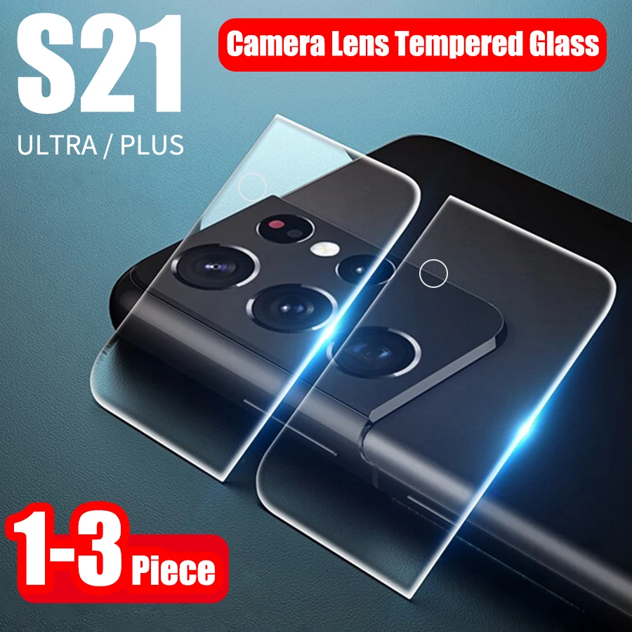Cristal templado para lente de cámara Samsung Galaxy S21 Ultra S21 Plus 5G, Protector de pantalla para Samsung A72 A52, 3 unidades