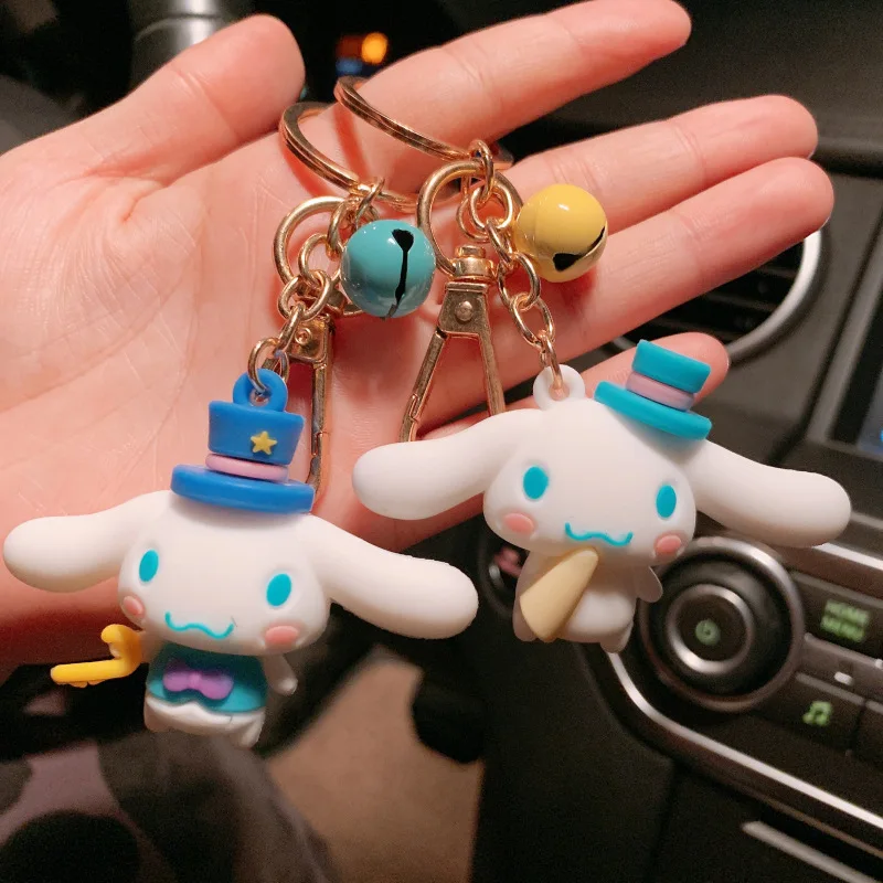 

Latest Version Cute Anime Melody Keychain Kawaii Cartoon Big Eared Dog Key Rings Cup And Ball Style Women Bag Pendant Key Chain