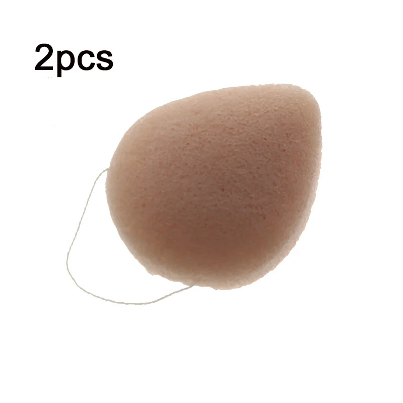 2pcs/set 8.5*6cm Wet Natural Konjac Cosmetic Powder Puff Kit Facial Sponge Face Cleansing