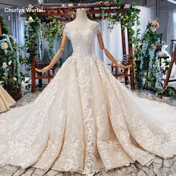 

HTL777 luxury wedding dress o-neck beads pattern pleat cap sleeve backless bridal dress shop online china vestido invitada boda