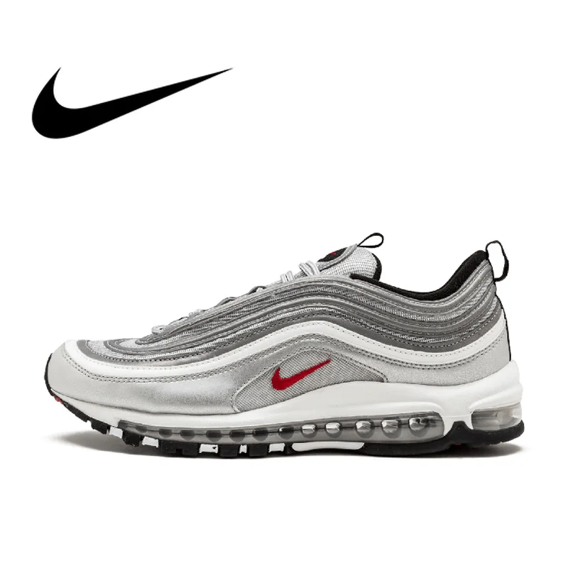 Pаспродажа Оригинальные мужские кроссовки Nike Air Max 97 OG QS RELEASE, дышащие спортивные уличные кроссовки, спортивная дизайнерская обувь для бега