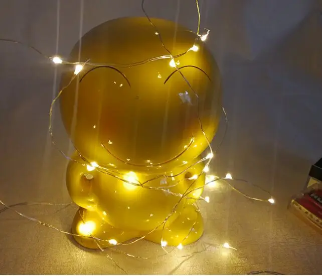 2m20light светодиодные цветные медные струны для бара, отеля, фестиваля, вечерние, Рождественские елки, атмосферное украшение, светодиодная вспышка, ночные огни
