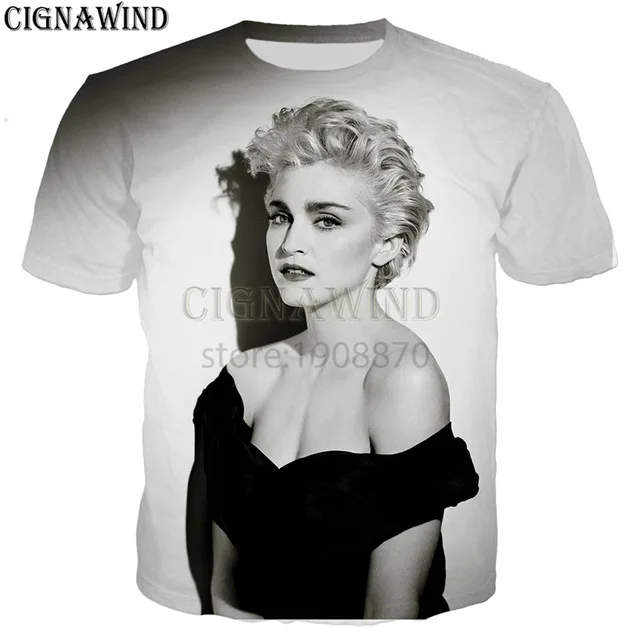 Модная дизайнерская футболка для мужчин/женщин в стиле хип-хоп, поп-королева Мадонна, 3d принт, футболки, повседневная футболка в стиле Харадзюку, уличная футболка, топы - Цвет: 17