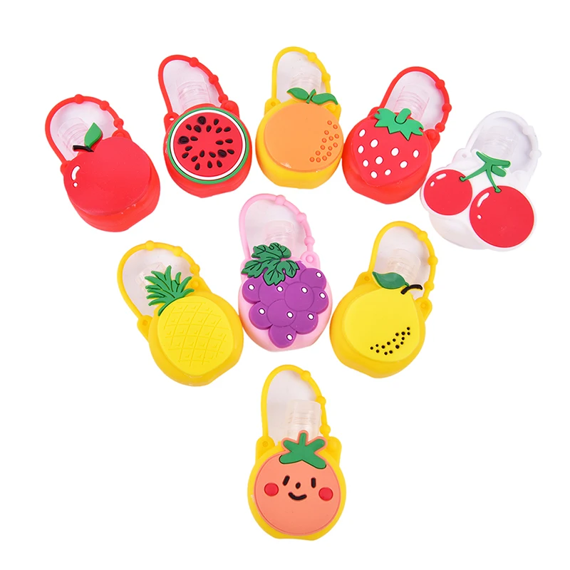 1PC 30ml Lovely Fruit Silicone Mini Hand Sanitizer Hand Gel Holder Portable Safe Gel Holder Travel Shampoo Soap Dispenser Bottle