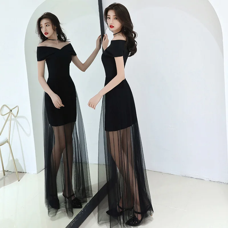 

Prom Dresses Long Evening Dress Women 2020 Fashion Sexy Banquet Noble Temperament Long Style Gas Field