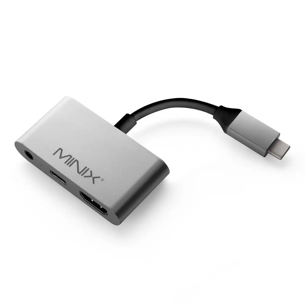MINIX NEO C-HA Ultimate 3 в 1 медиа-адаптер USB-C 4 к 60 Гц HDMI 3,5 мм аудио разъем адаптер Поддержка нескольких ОС