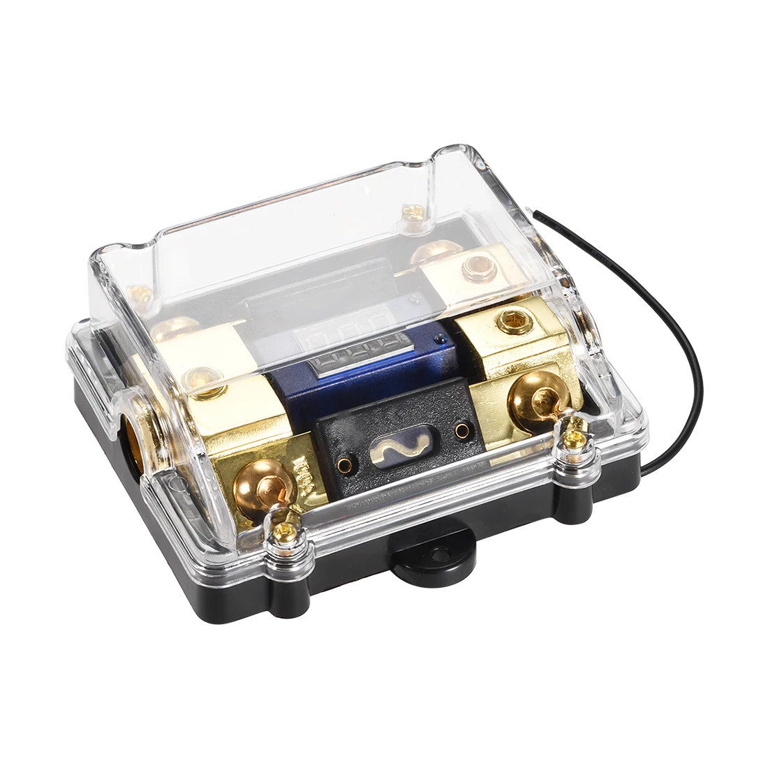 

uxcell Inline ANL 1 in 2 Fuse Holder 0 2 Gauge with Digital Voltage Display and 100A Fuse Durable High Temperature Base