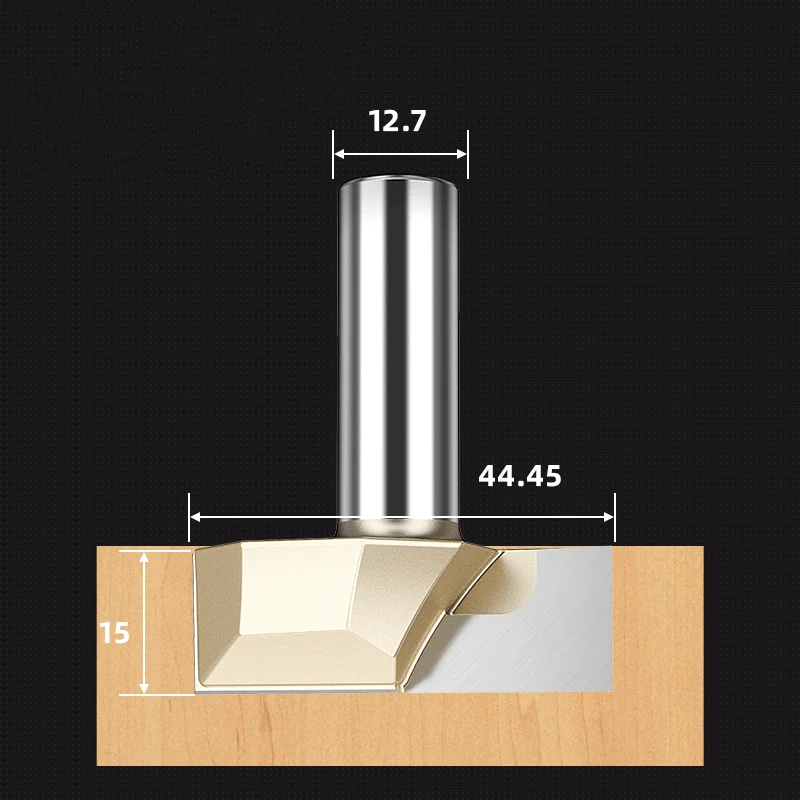 1PC-CNC твердосплавный деревообрабатывающий гравировальный станок, фрезерный станок по дереву, чистящий нижний нож, Долбление и сверление - Длина режущей кромки: No.21 12.7x44.45