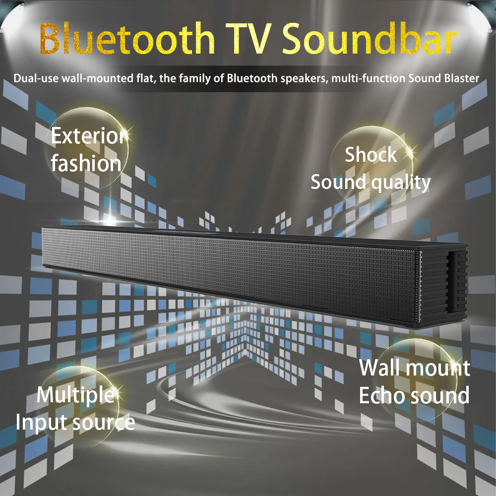 Мощная звуковая панель 40 Вт Bluetooth-Колонка для телевизора - Цена: 3 175,39 руб.