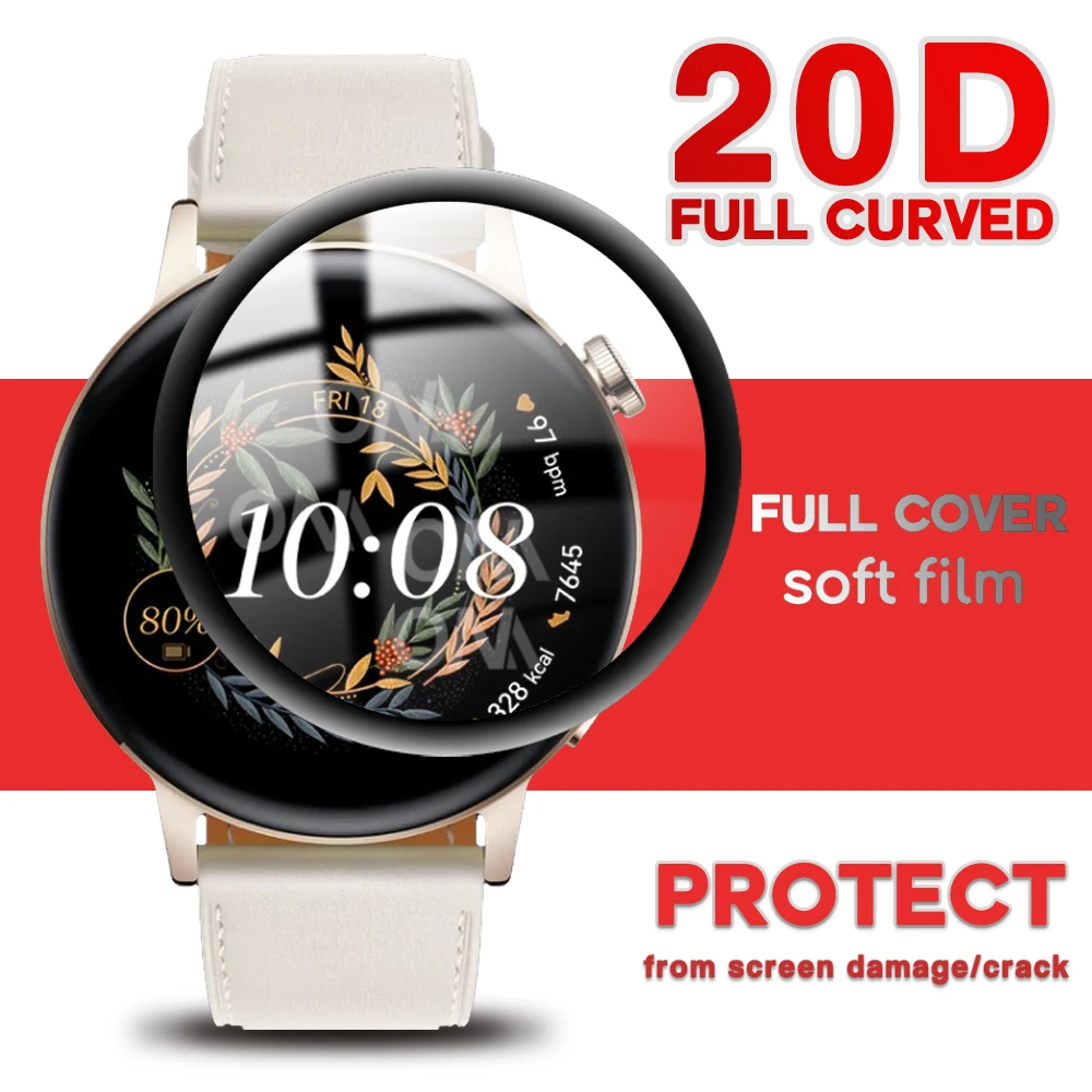 20D Protective Film For Huawei Watch GT 3 GT3 2 42mm 46mm 3 Pro Smart Watch Soft Screen Protecto Cover Accessories (Not Glass) 20d protective film for huawei watch gt 3 gt3 2 42mm 46mm 3 pro smart watch soft screen protecto cover accessories not glass