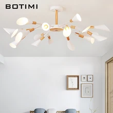 BOTIMI дизайнерская G9 светодиодный люстра для гостиной современный белый блеск деревянная спальня освещение скандинавские накладные люстры