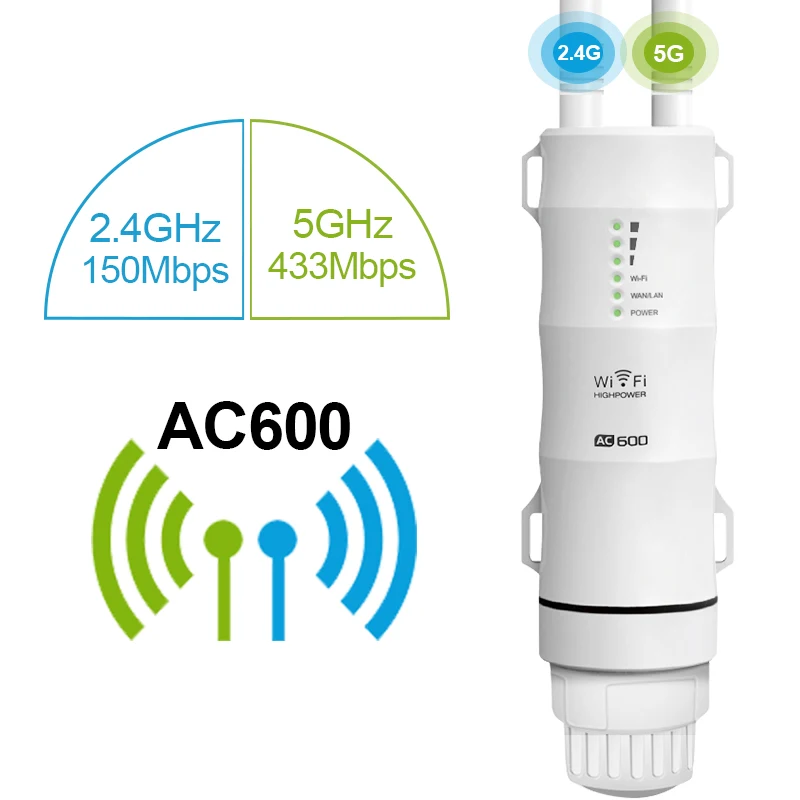 IMice Открытый Wi-Fi ретранслятор 5G Wi-Fi расширитель маршрутизатор AC600 2.4GWi Fi усилитель точки доступа высокоскоростной водонепроницаемый усилитель сигнала