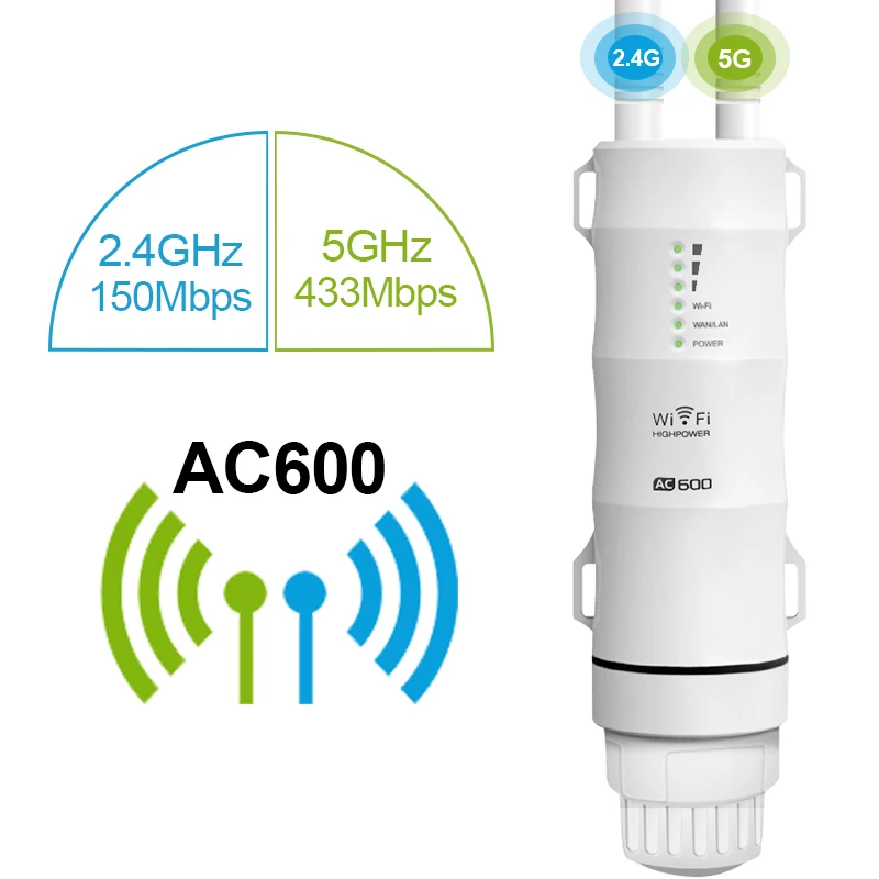 IMice Открытый Wi Fi ретранслятор 5G расширитель маршрутизатор AC600 2.4GWi усилитель точки