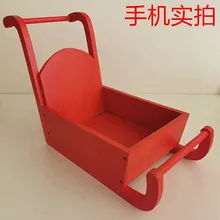 

Cute Newborn Photography Props Baby Shoot Accessories Christmas Sled Car Creative Props Photo Sofa Bed Chair Red Mini Sleigh Car