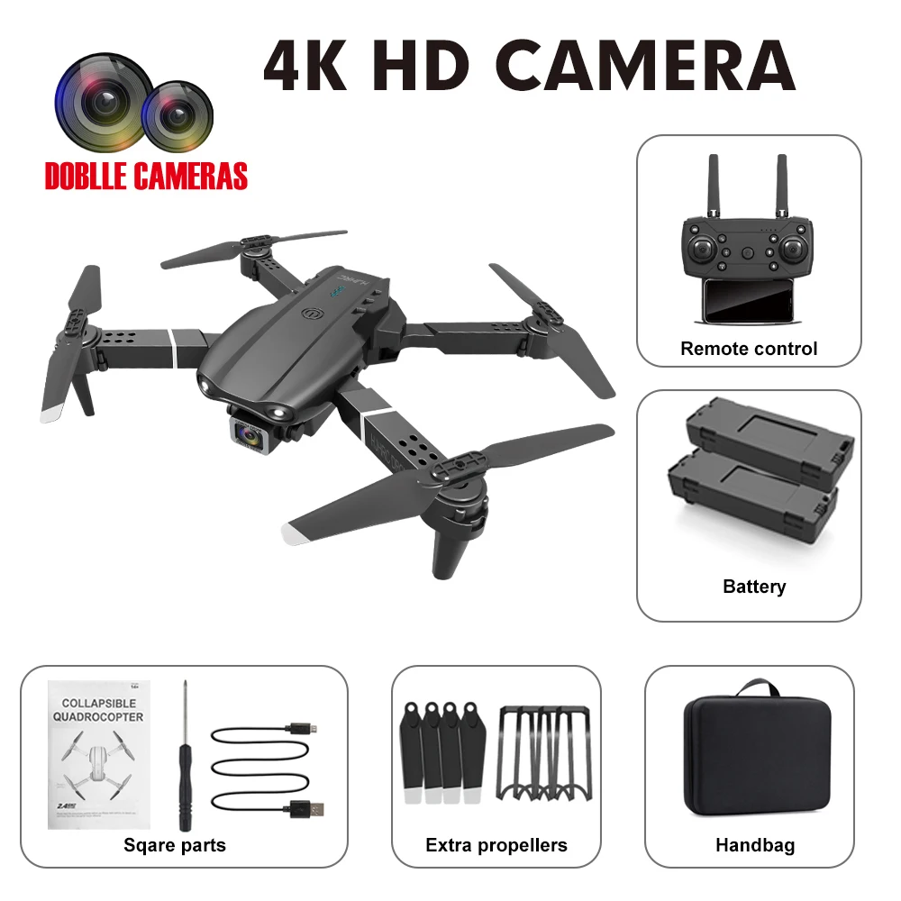 Rc Dron Mini Drone 4k Profesional Wide Angle 4K HD Dul Camera 2.4G 4CH Foldable Home Quadcopter FPV Helicopter Toys For Boy rc tech quadcopter RC Quadcopter