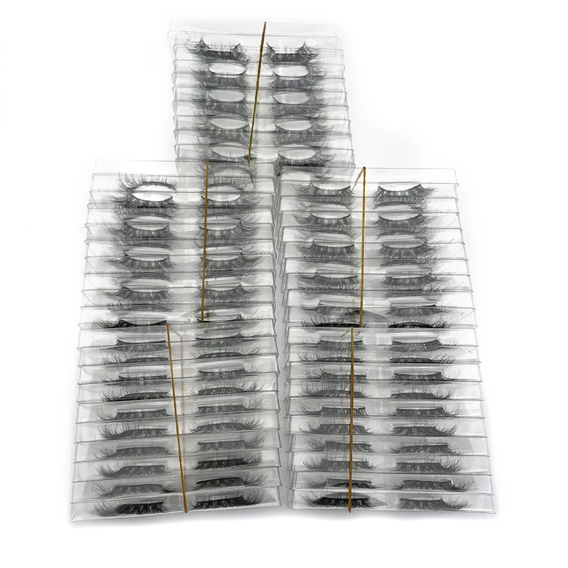 25MM Wholesale Eye lashes Handmade 5D Eyelashes In Bulk Makeup Thick Dramatic Long False Eyelash Extensions Mix 10/20/30 Pairs