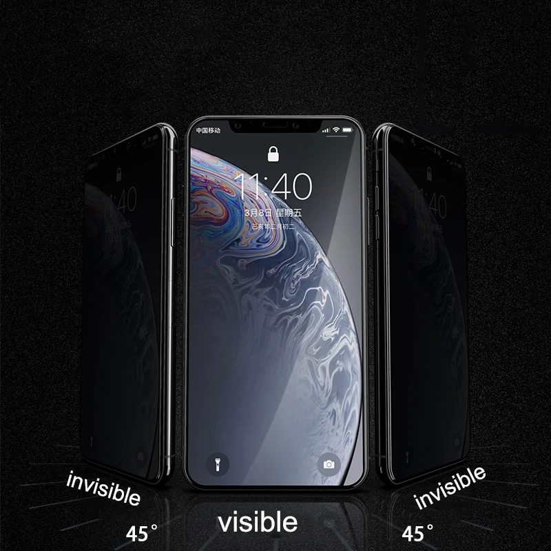 Антишпионское закаленное стекло для Apple iPhone 11 Pro Max Защита экрана для защиты конфиденциальности для iPhone 11Pro 11 Pro Max антибликовое стекло