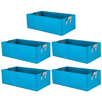 

5 Pack Fabric Raised Garden Bed,Square Garden Flower Grow Bag Vegetable Planting Bag Planter Pot with Handles for Plants,Flowers