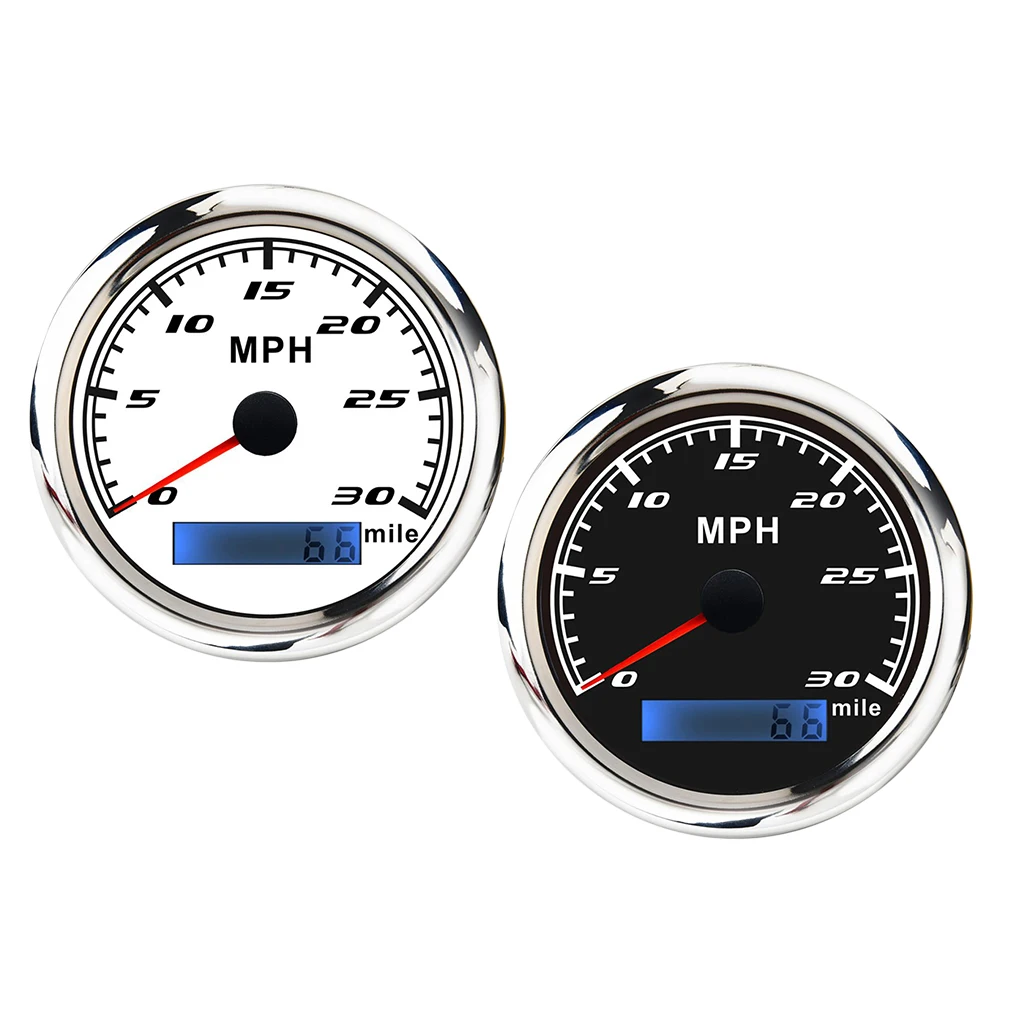 30MPH 85mm Boat GPS Speedometer Gauge Marine Tachometer For  Boat Yacht Speedboat Etc LED Backlight IP67 Boat Accessories Marine