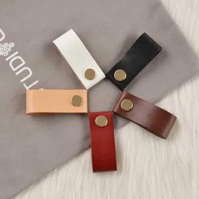 Ручка для кухонного шкафа кожаная ручка винного цвет черный/золотой/серебристый